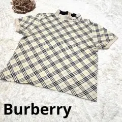 Burberry バーバリー ゴルフ 半袖シャツ ロゴ ノバチェック L