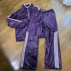 adidas パープル ジャージ上下セットレディース