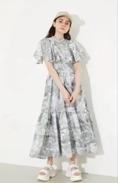 h*y様 rienda フレアスリーブペイントフラワーワンピース 梅澤美波 乃木