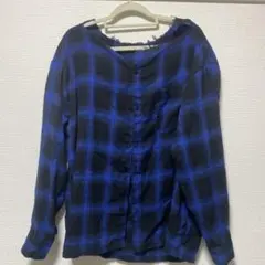 No.6 Store チェック柄 Vネック シルク100%ブラウス - メルカリ