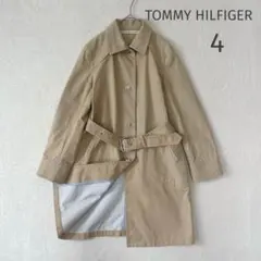 ◇175 トミーヒルフィガー【LL】ステンカラーコート Hボタン ベージュ