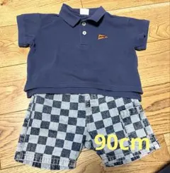 BREEZE ポロシャツ サイズ90 デニムショートパンツセット