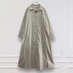 【ジョルジュ・レッシュ】ロングシャツワンピース 羽織り 麻混 38のサムネイル