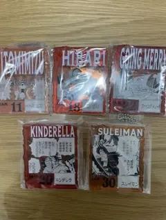 ワンピース ベースショップ くじ アクリルブロックチャーム　メリー号　5点セット