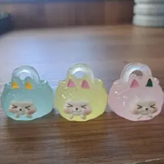 ウサギの顔フィギュア 3種セット