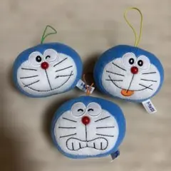 ドラえもん　フェイスマスコット　ストラップ　3個セット