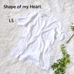 【新品タグ付】Shape of my Heart. ワンポイント刺繍Tシャツ 白