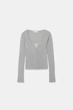 ZARA レーストップコントラストジャケット ZARA レーストップコントラストジャケット M - メルカリ