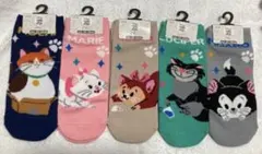 ディズニー　cats & dogs　猫の日　靴下セット　5足