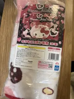 パンダハローキティ キラもこリボン毛布