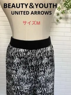 【BEAUTY＆YOUTH】ニットパンツ　柄　ウエストゴム