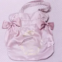 メゾンドフルール ダブルリボントートバッグ ピンク トート ロゴ