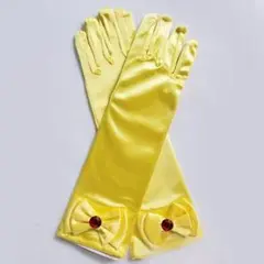 黄色プリンセス手袋キッズ手袋 コスプレアクセサリーy