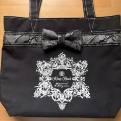 ハニーバンチ 黒色 リボントートバッグのサムネイル