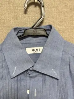 ROH 青 ピンタック付き　ボタンダウンシャツ　結婚式　前撮り