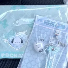 サンリオ　キャラクターズ当りくじ　キーホルダー＆ハンドタオル　ポチャッコ