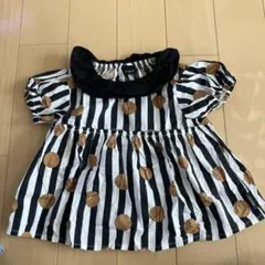 バースディ　manina ベビー チュニック　80サイズ ストライプ ドット柄のサムネイル