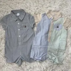 【美品】GAP ストライプ柄ロンパース 12〜18mのサムネイル