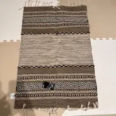 tomy様専用】メキシカンラグ マット ベージュ ストライプ フリンジ