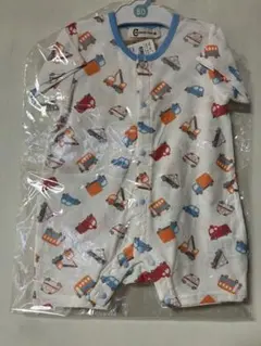 CROISSANCE BEBE ロンパース 80 車柄 半袖 カバーオール