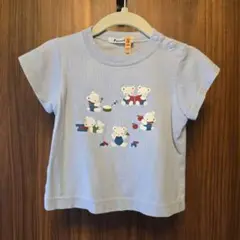 familiar 半袖Tシャツ 80 水色 ファミリア ベビー服 キッズ