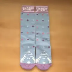 SNOOPY キッズ 厚手靴下 スノー柄 ライトブルー 〜12.5cm