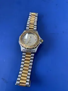 TAGHEUERプロフェショナル964013メンズ純正ベルト電池交換済稼働中 