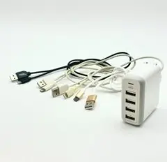 Anker PowerPort 4 USB充電器+ケーブル4本セット A2142