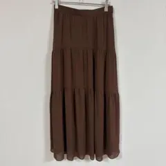 【green label relaxing】(F)ティアードロングスカート/無地