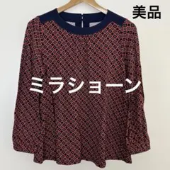 【美品】ミラショーン★幾何学模様　長袖トップス