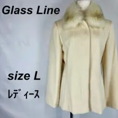 Glass Line アンゴラ フォックスファー ファー付き コート ショート