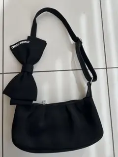 CHUBBYGANG リボン付きショルダーバッグ ブラック　　新品