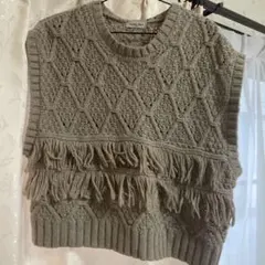 サマンサモスモス SM2 ベスト ニット ベージュ