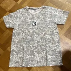MLB NYロゴ 迷彩柄 Tシャツ M