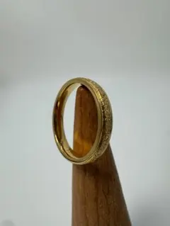 日本製K18ゴールド テクスチャーリング 11号 1.84