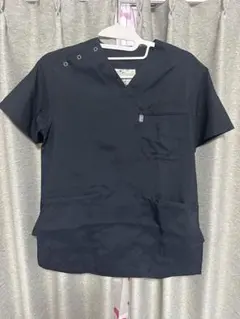 【古着】ダークネイビー スクラブセット (トップス・パンツ) 男女兼用