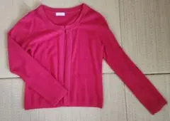 ELLE 赤 長袖カーディガン