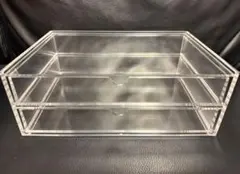 無印良品　重なるアクリルケース２段引出　大