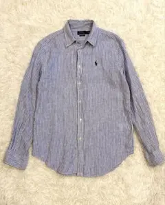 ポロラルフローレン リネン（麻）100% ストライプ Sサイズ