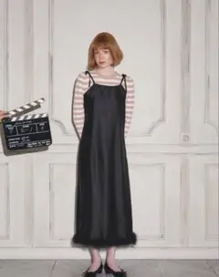 最終価格！miro❤︎裾ファー付きキャミワンピース⭐︎超美品！