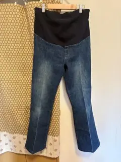 マタニティ デニムパンツ ハイウエスト