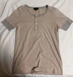 A.P.C. ヘンリーネック ボーダー Tシャツ Sサイズ ギリシャ製のサムネイル