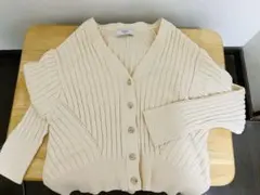 SLOBE iENA リブカーディガン アイボリー