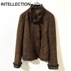 INTELLECTION フリルカラー ジャケット　ツィード調　 XL 大きめのサムネイル