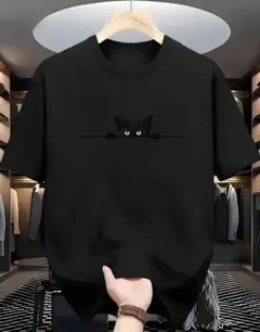 黒猫Tシャツ XL