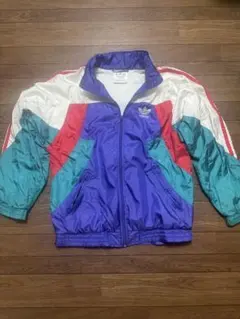 【激レア】80s〜90s adidas トリコロール ナイロンジャケット