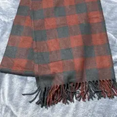 チェック柄マフラー