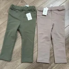 【新品未使用】itty-bitty 伸縮性レギンス 2色セット　80