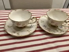 HOYA  Flash Ivory　　カップ&ソーサー　  ピンク系　2客