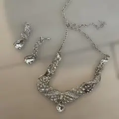 ブライダルネックレス ピアスセット